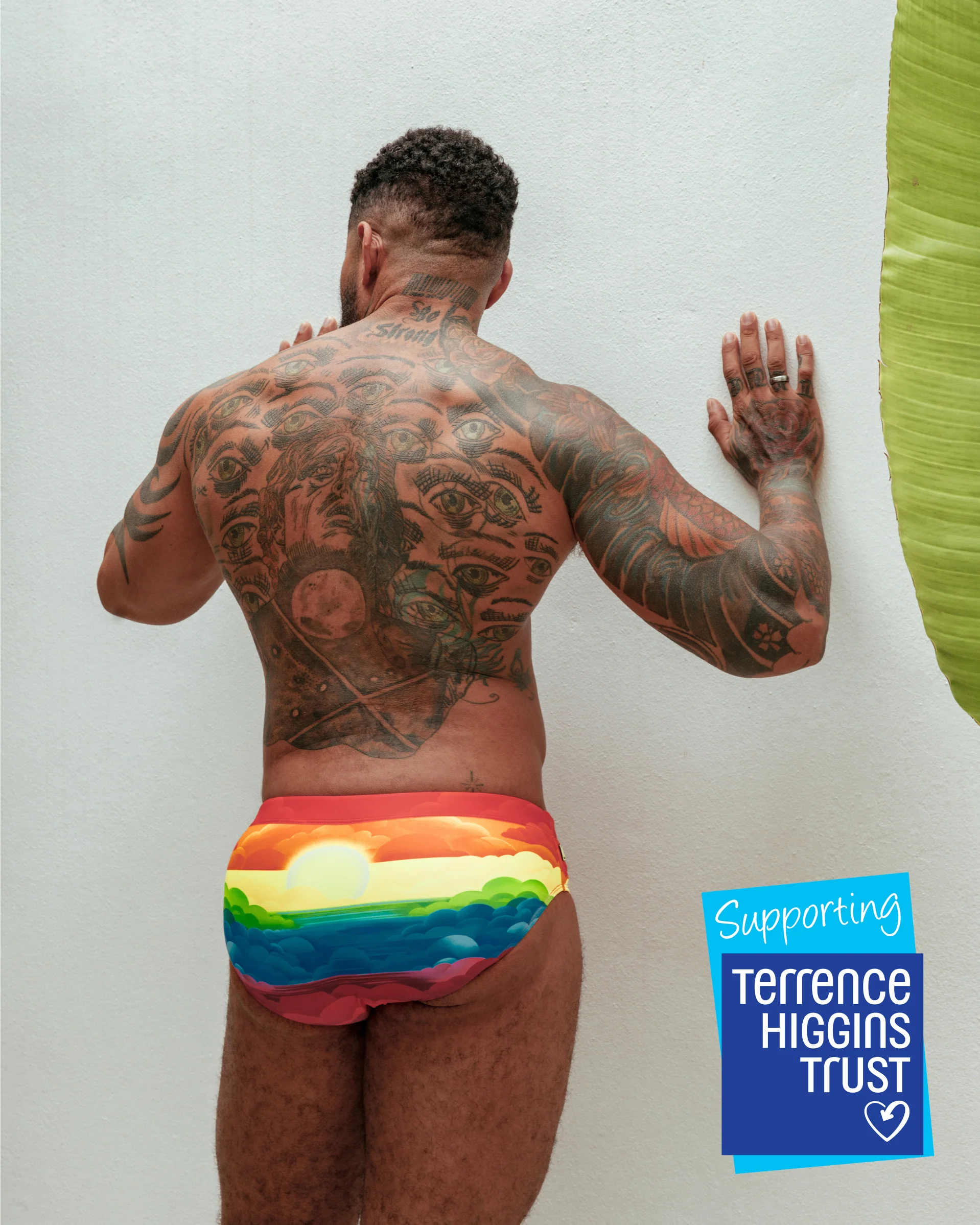Rainbow Flag Swim Briefs in support of Terrence Higgins Trust - Regular Fit - Image 4