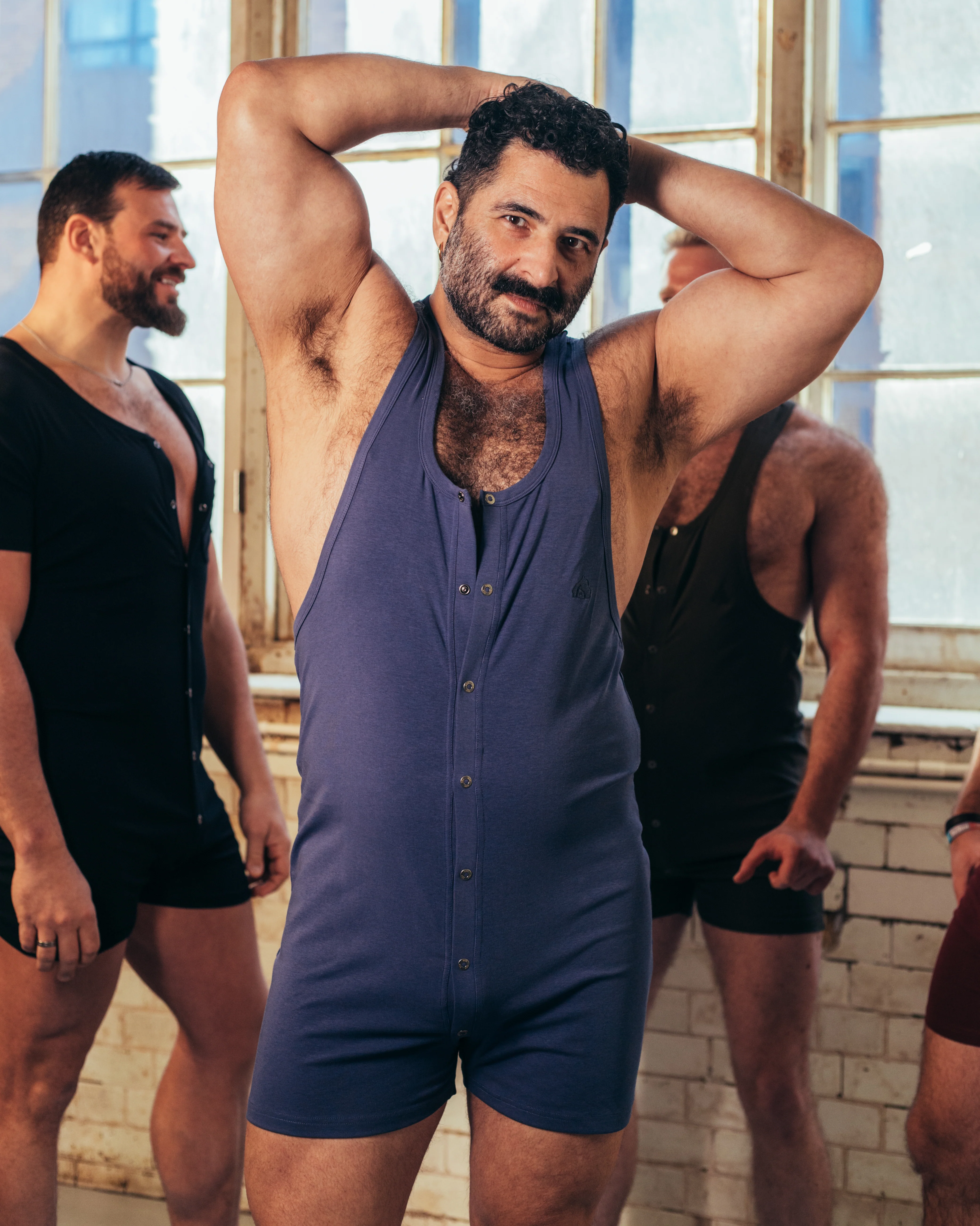 Vest Union Suit - Blue