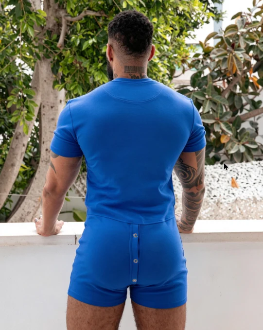 Short Sleeve Union Suit - Royal Blue