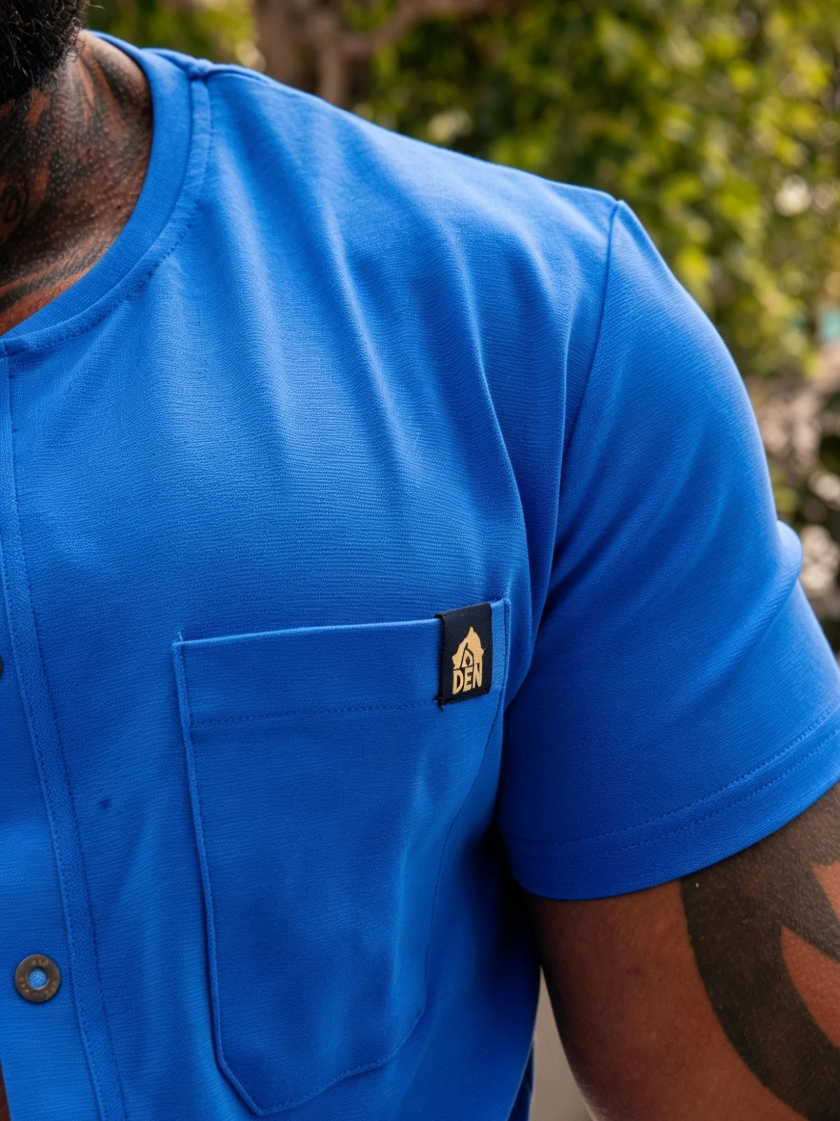 Short Sleeve Union Suit - Royal Blue - Image 2