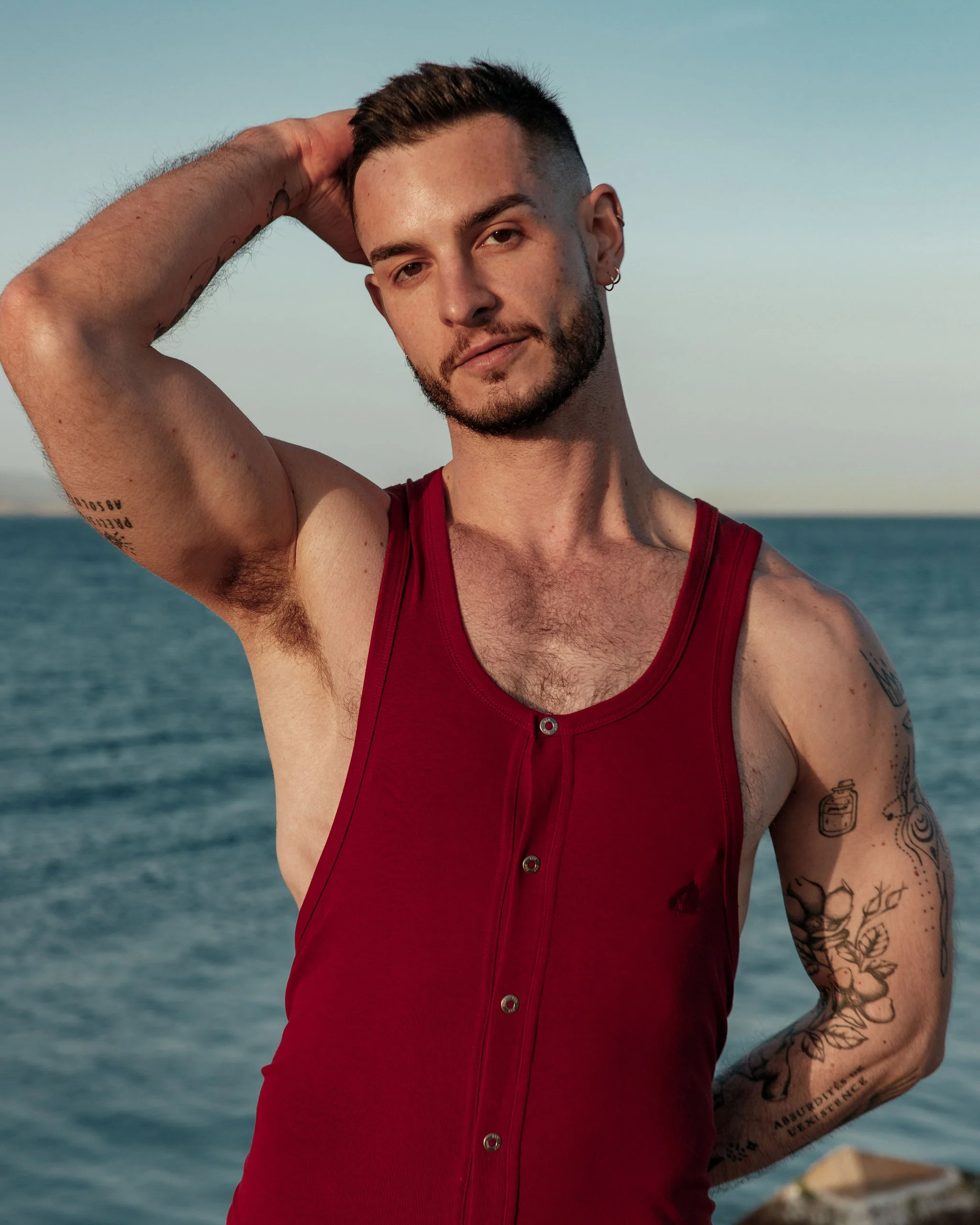 Vest Union Suit - Burgundy